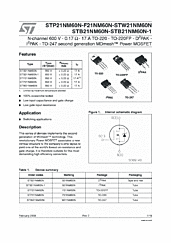 DataSheet STB21NM60N pdf